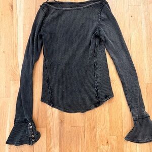 free people flared long sleeve top
